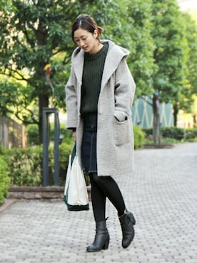 「The DUFFER of ST.GEORGE（ザダファーオブセントジョージ）のアイテム（その他アウター）」を使った、keiさん（レディース・159cm）の冬コーディネート