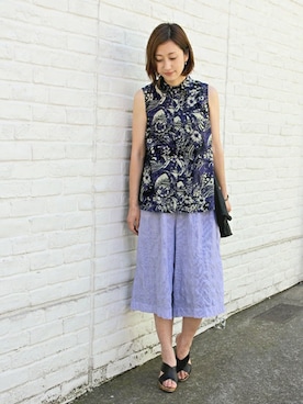 「スカーチョ」｜keiさん（レディース・159cm）の夏コーディネート