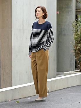 「The DUFFER of ST.GEORGE（ザダファーオブセントジョージ）のアイテム」を使った、keiさん（レディース・159cm）の冬コーディネート