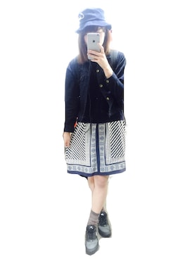 「chambre de charme（シャンブルドゥシャーム）のアイテム（デニムジャケット）」を使った、tmsay000さん（レディース・165cm）の夏コーディネート