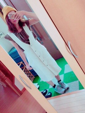 「アイテム（サロペット/オーバーオール）」を使った、ゆずさん（レディース・151cm・10代）の秋コーディネート