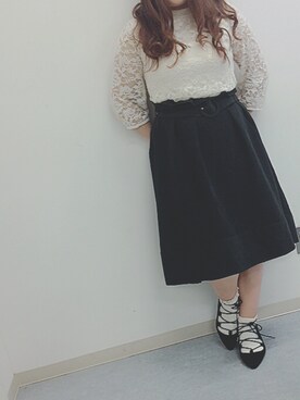 「one after another NICE CLAUP（ワンアフターアナザーナイスクラップ）のアイテム（パンプス）」を使った、りのさん（レディース・153cm）の秋コーディネート