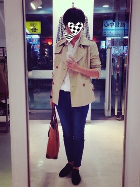 「TAIPEI」｜「アイテム（トレンチコート）」を使った、hatasnjさん（レディース・169cm）の秋コーディネート