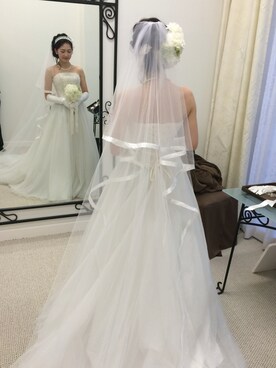 「ウェディングドレス」｜「アイテム（その他）」を使った、ｍｙｕ☺︎さん（レディース・158cm）の冬コーディネート