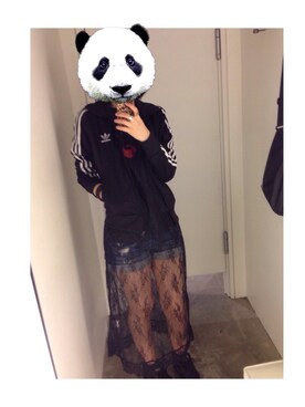 「adidas（アディダス）のアイテム（スタジャン、ブラック系）」を使った、takumiさん（レディース）の夏コーディネート