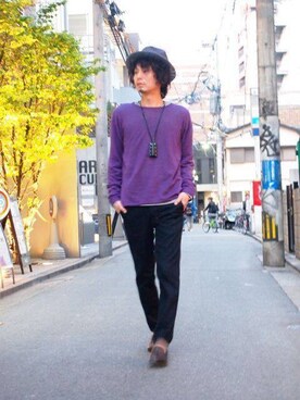 「BUTTERO」｜「アイテム（デニムパンツ）」を使った、レブルエレメンツさん（メンズ・173cm）の夏コーディネート