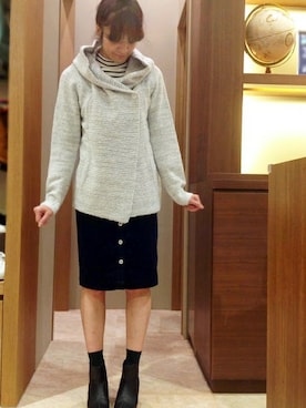 「フード」｜ハルさん（レディース・164cm）の秋コーディネート