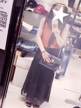 「importのアイテム（ハット、ベージュ系）」を使った、shipoyanさん（レディース・156cm）の夏コーディネート