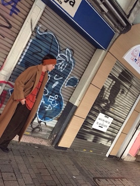 「SASQUATCHfabrix.（サスクワァッチファブリックス）のアイテム」を使った、SHIGEさん（メンズ・177cm）の冬コーディネート