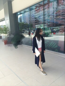 「アイテム（デニムパンツ、レッド系）」を使った、Jenn. 💖さん（レディース・158cm）の冬コーディネート