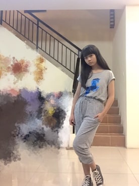 「cotton on」｜「アイテム（スニーカー）」を使った、Jenn. 💖さん（レディース・158cm）の春コーディネート