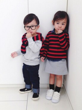 Nana‎٭¨̮❼さん（キッズ・90cm）の秋コーディネート