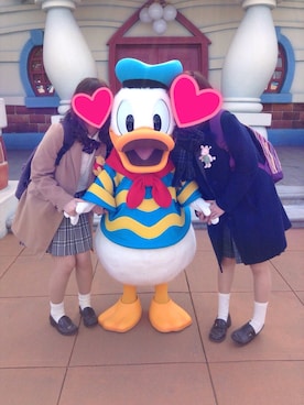 「制服ディズニー」｜「アイテム（チェスターコート）」を使った、ひよこさん（レディース・163cm）の春コーディネート