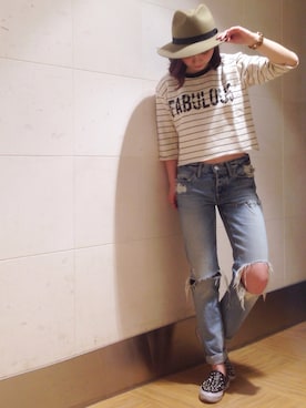 「hat」｜POEMさん（レディース・159cm）の春コーディネート