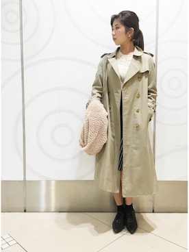 「skirt」｜「アイテム（トレンチコート）」を使った、Aico (PRIMA DONNA)さん（レディース・160cm）の冬コーディネート