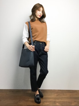 吉岡由梨子さん(レディース・158cm)の秋コーディネート