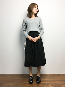 吉岡由梨子さん（レディース・158cm）の秋コーディネート