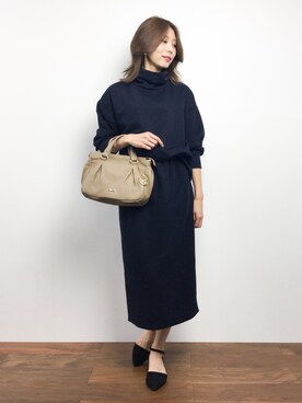 「Riletto（リレット）のアイテム」を使った、吉岡由梨子さん（レディース・158cm）の秋コーディネート