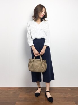 「Riletto（リレット）のアイテム」を使った、吉岡由梨子さん（レディース・158cm）の秋コーディネート