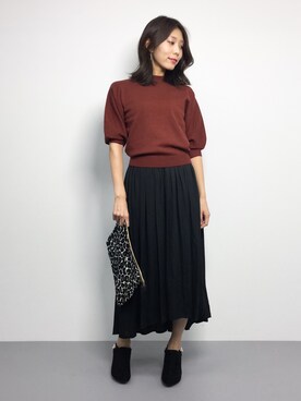 吉岡由梨子さん（レディース・158cm）の秋コーディネート