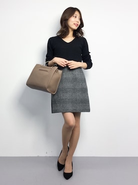 吉岡由梨子さん(レディース・158cm)の秋コーディネート