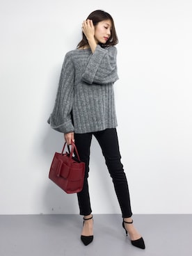 「フレアスリーブ」｜吉岡由梨子さん（レディース・158cm）の秋コーディネート