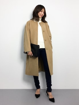 「JOURNAL STANDARD（ジャーナルスタンダード）のアイテム（その他アウター）」を使った、吉岡由梨子さん（レディース・158cm）の秋コーディネート