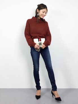 吉岡由梨子さん(レディース・158cm)の秋コーディネート