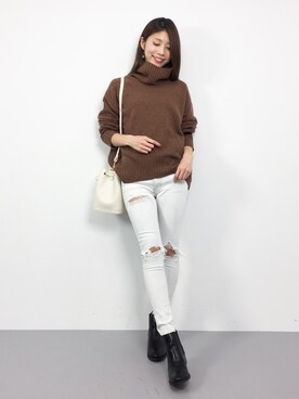 吉岡由梨子さん（レディース・158cm）の秋コーディネート