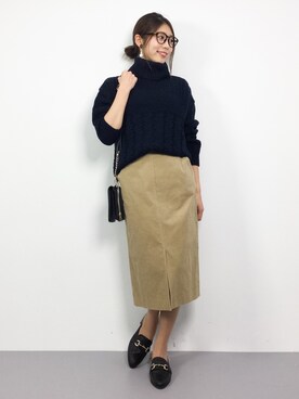 吉岡由梨子さん（レディース・158cm）の冬コーディネート