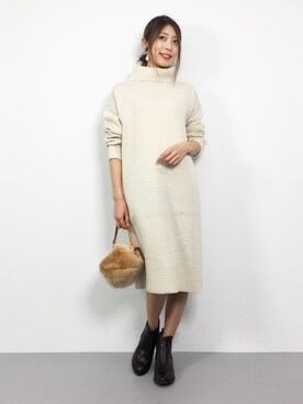 吉岡由梨子さん（レディース・158cm）の冬コーディネート