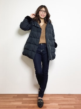 吉岡由梨子さん（レディース・158cm）の冬コーディネート