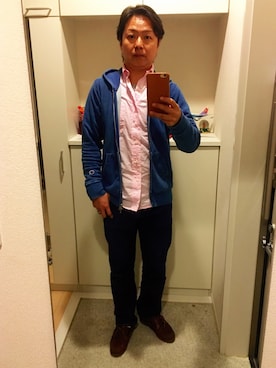 「GITMAN BRS.（GITMAN BRS.）のアイテム（トップス）」を使った、Toru.Kさん（メンズ・165cm）の春コーディネート