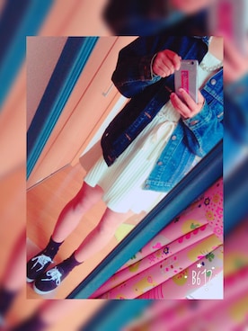 「白ワンピ」｜「アイテム（ジャケット/アウター）」を使った、yyyyunaさん（レディース・157cm）の春コーディネート