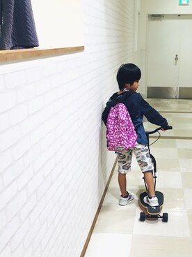 「しまむら（シマムラ）のアイテム（パンツ、その他）」を使った、shi-youさん（キッズ・120cm）の冬コーディネート
