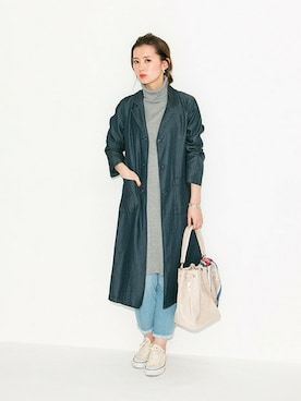 「SENSE OF PLACE by URBAN RESEARCH（センスオブプレイスバイアーバンリサーチ）のアイテム（バックパック/リュック）」を使った、SENSE OF PLACE ONLINE STOREさん（レディース・166cm）の冬コーディネート