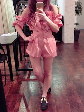 「aliceMcCALL（アリスマッコール）のアイテム（サロペット/オーバーオール）」を使った、miyabiharukaさん（レディース・155cm）の冬コーディネート