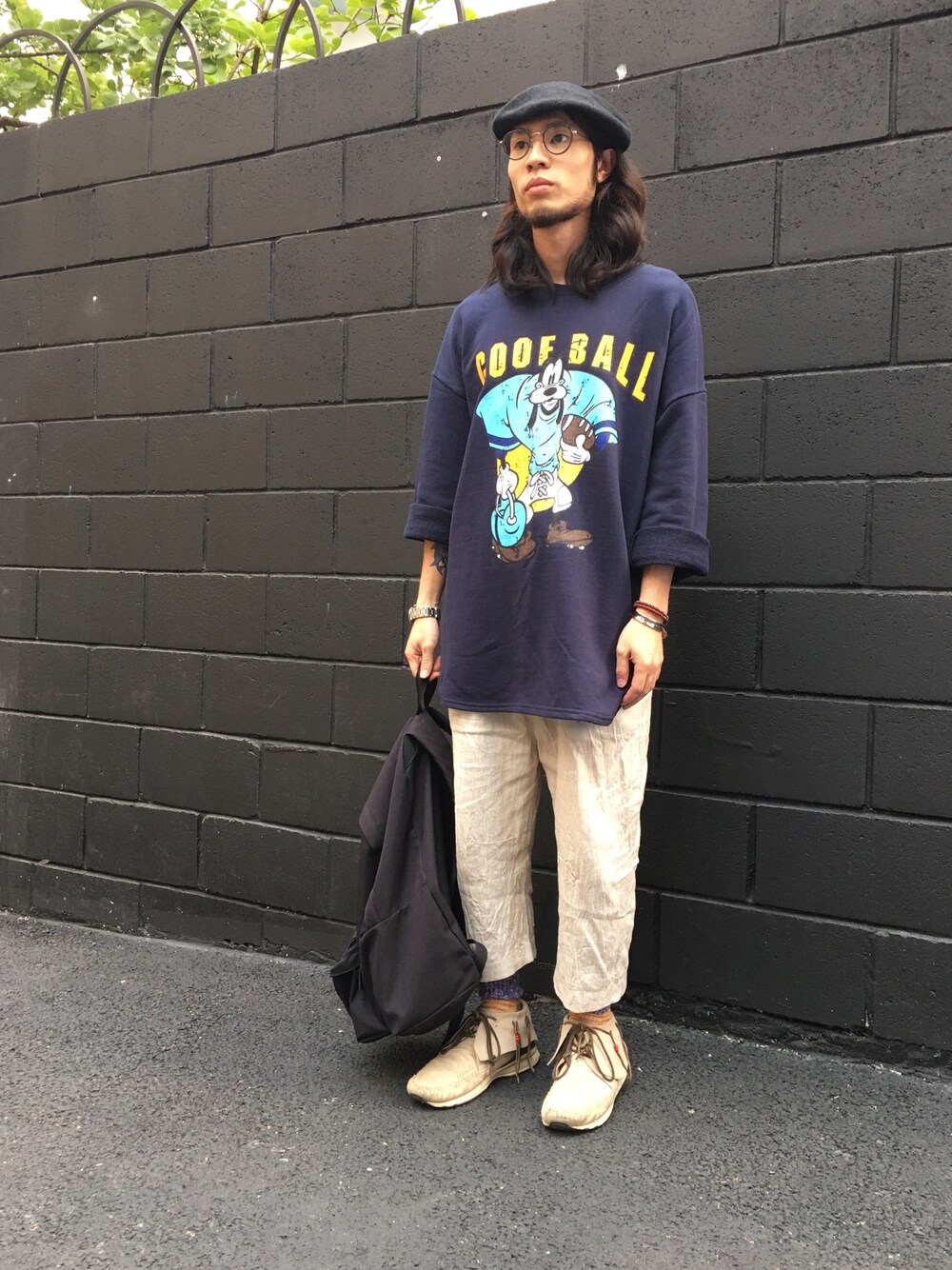 「Hong Kong、seoul、visvim、COMME des GARCONS HOMME PLUS、boston club、vintage」｜「VINTAGEのアイテム（パーカー、ブルー系）」を使った、felixhinさん（メンズ・170cm）の秋コーディネートの1枚目の写真