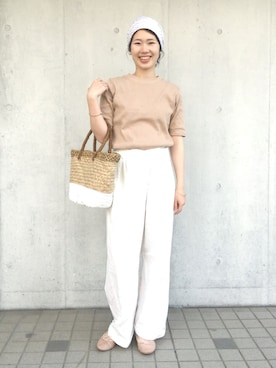 「studio CLIP（スタディオクリップ）のアイテム（財布/小物）」を使った、日向子さん（レディース・153cm）の夏コーディネート