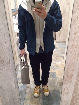 「BAG'n'NOUN」｜「アイテム（マウンテンパーカー）」を使った、bomayeさん（メンズ・173cm）の冬コーディネート