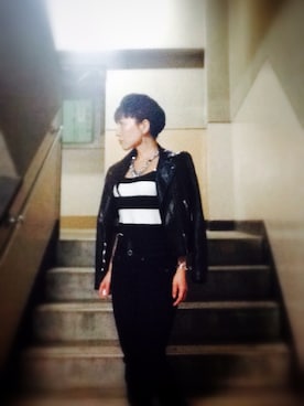 「mina（ミーナ）のアイテム」を使った、Minatch 【NOIR】さん（レディース・147cm）の春コーディネート