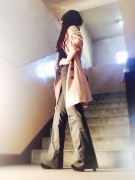 「SOMETHING（サムシング）のアイテム（スラックス）」を使った、Minatch 【NOIR】さん（レディース・147cm）の春コーディネート