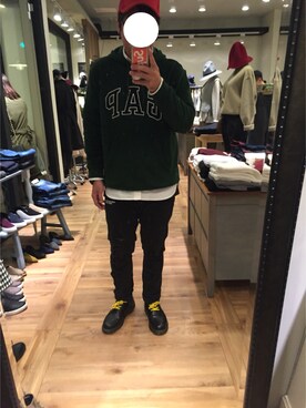 「A BATHING APE（アベイシングエイプ）のアイテム（PC・スマホグッズ/家電）」を使った、Kurenaiさん（メンズ・173cm）の冬コーディネート