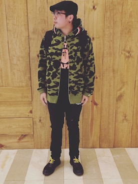 「PORTER（ポーター）のアイテム（その他）」を使った、Kurenaiさん（メンズ・173cm）の冬コーディネート