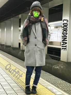 「ハラチライト」｜こずえ さん（レディース・155cm）の冬コーディネート