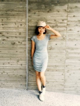 「ECCO（エコー）のアイテム（シューズ）」を使った、Rie Hayasakaさん（レディース・167cm）の夏コーディネート