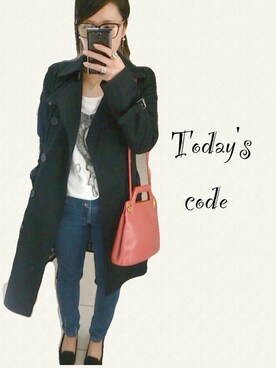 「Tシャツ×デニム」｜「アイテム（トレンチコート）」を使った、__y_u_u__さん（レディース・161cm）の秋コーディネート