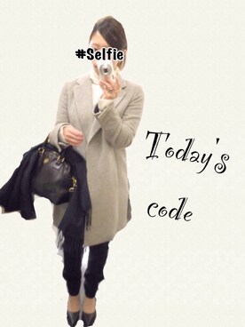 「MIXXO（ミッソ）のアイテム（チェスターコート）」を使った、__y_u_u__さん（レディース・161cm）の冬コーディネート