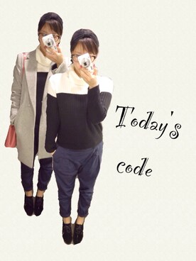 「MIXXO（ミッソ）のアイテム（チェスターコート）」を使った、__y_u_u__さん（レディース・161cm）の冬コーディネート