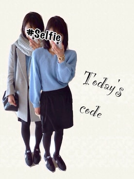 「MIXXO（ミッソ）のアイテム（チェスターコート）」を使った、__y_u_u__さん（レディース・161cm）の冬コーディネート